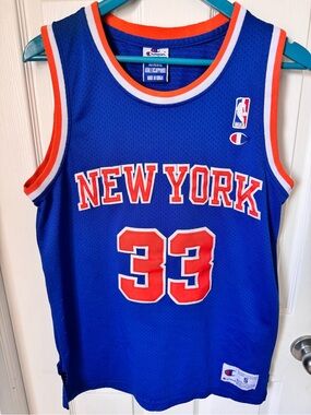 Vintage 90s Champion New York Knicks Patrick Ewing Jersey Size Small